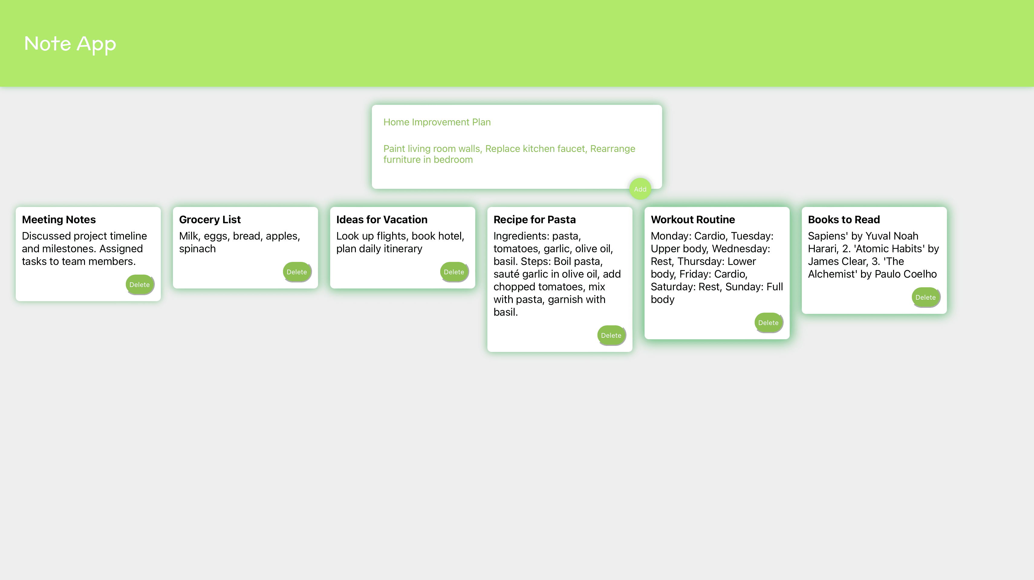 Notes App React.js Project